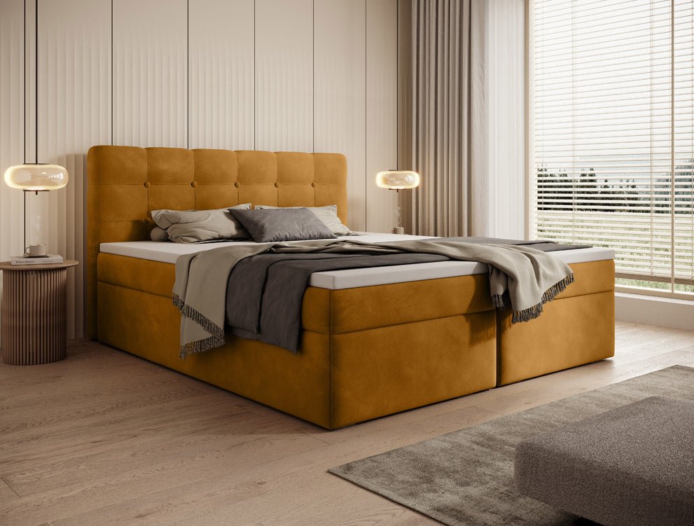 Boxspringbed Faro Samt mit Stauraum