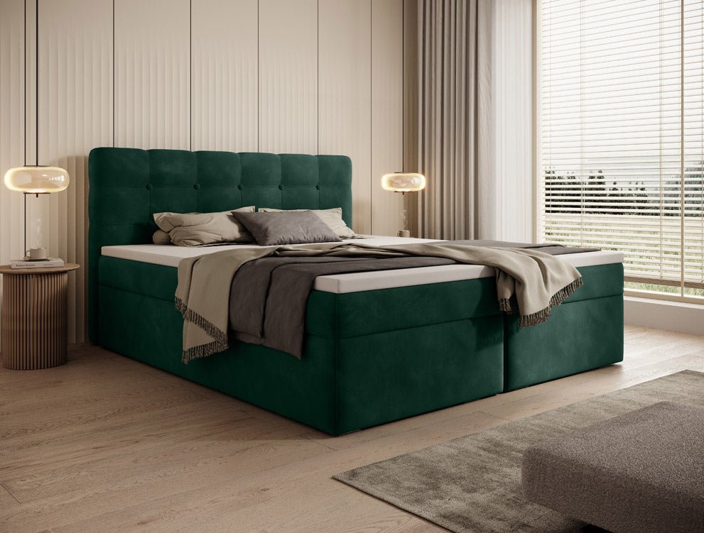 Boxspringbed Faro Samt mit Stauraum
