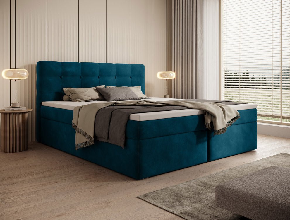 Boxspringbed Faro Samt mit Stauraum