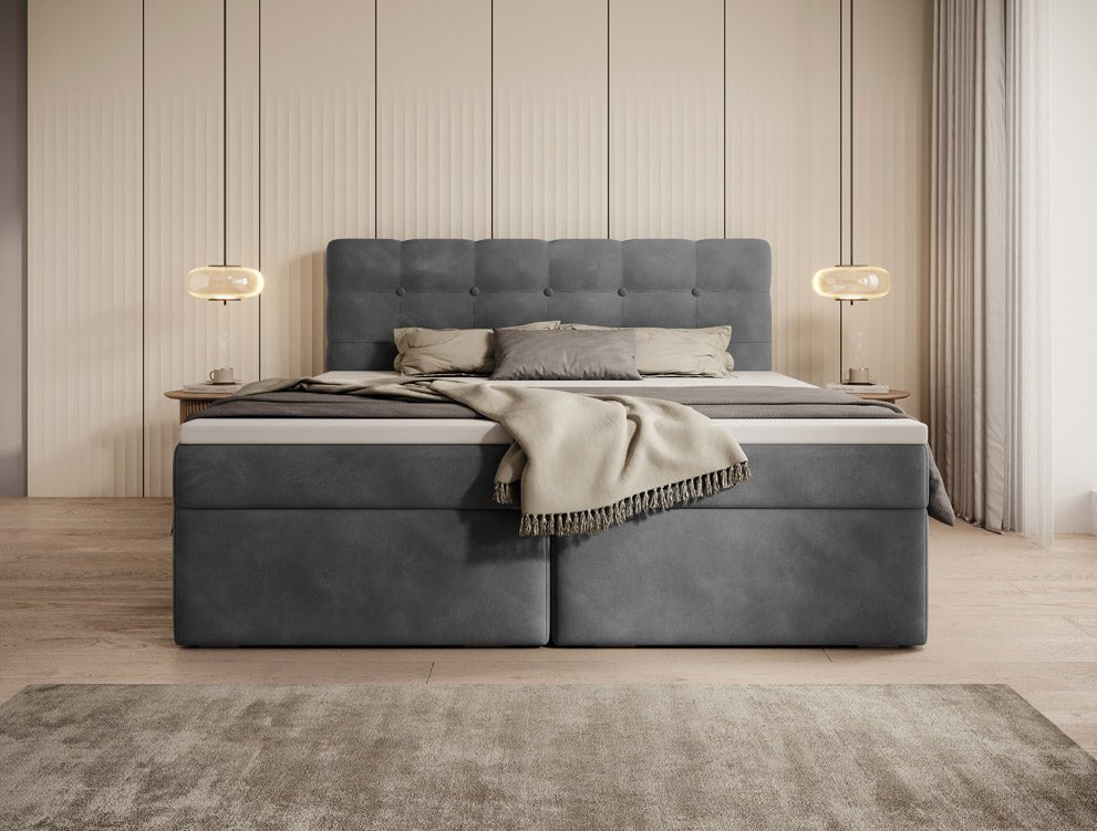Boxspringbed Faro Samt mit Stauraum
