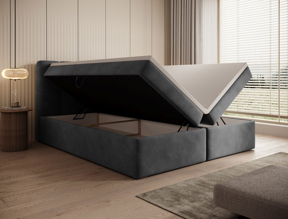 Boxspringbed Faro Samt mit Stauraum