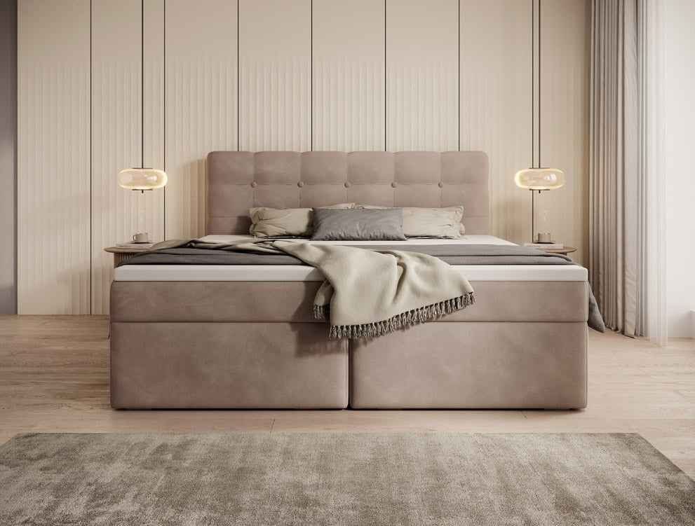 Boxspringbed Faro Samt mit Stauraum