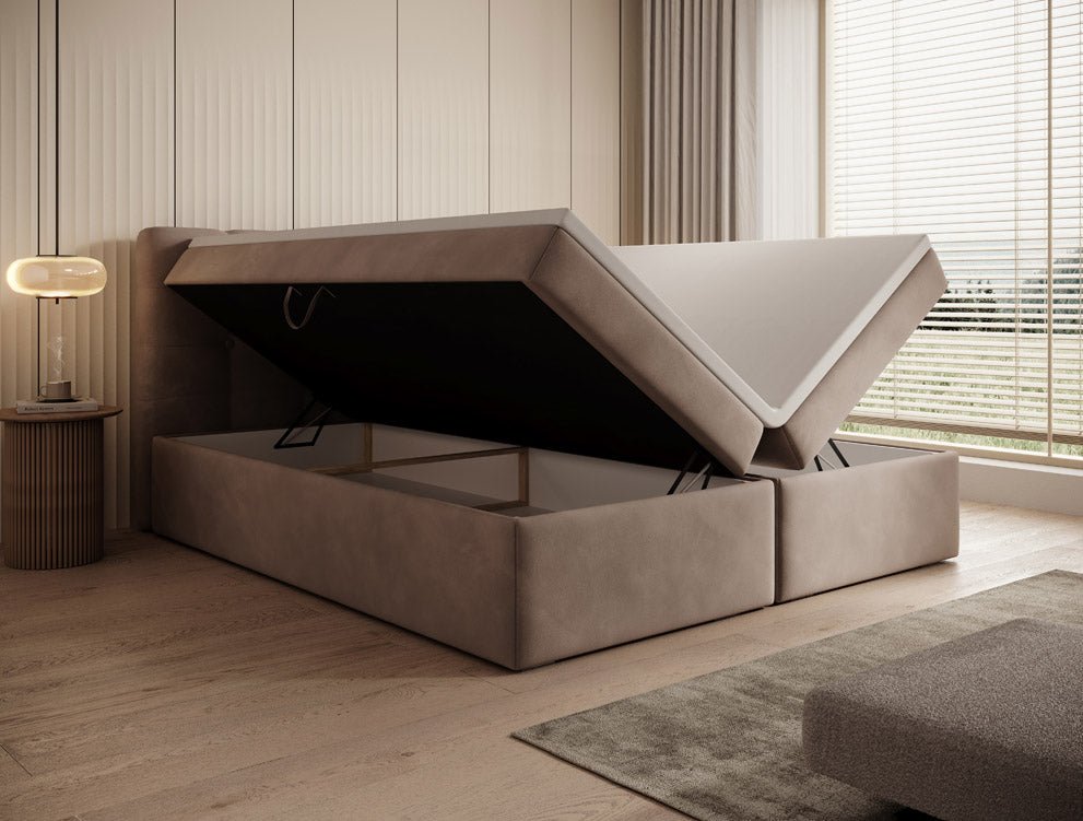 Boxspringbed Faro Samt mit Stauraum