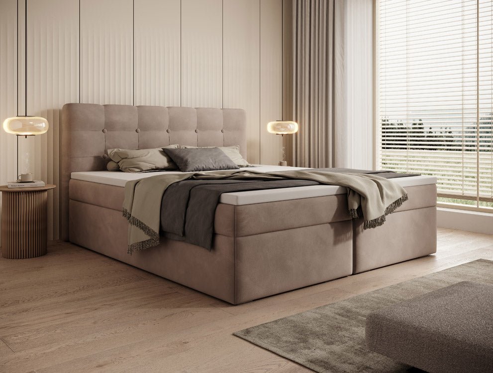 Boxspringbed Faro Samt mit Stauraum