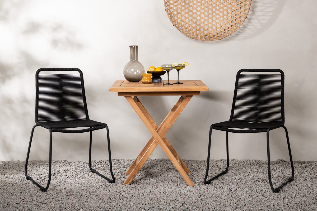 Tuin Cafégroep Habanero – 3-delige tuinmeubelset in Bruin/Zwart