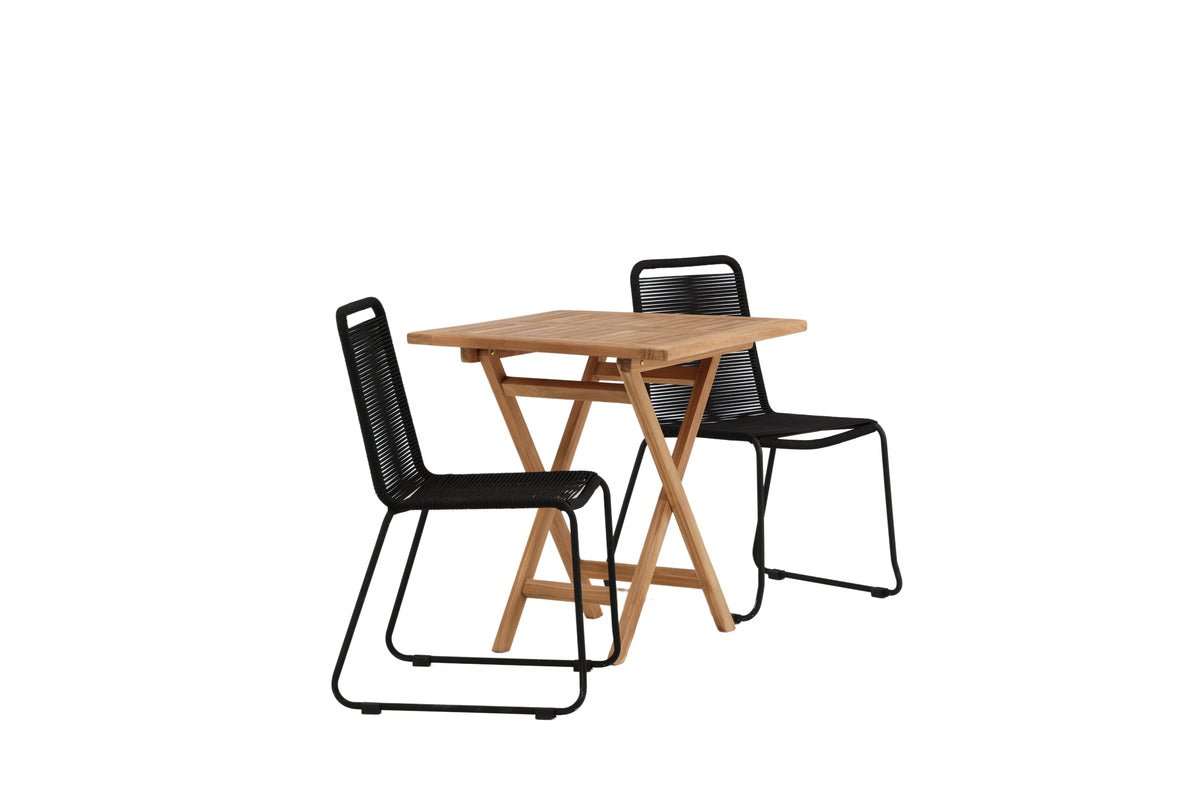 Tuin Cafégroep Habanero – 3-delige tuinmeubelset in Bruin/Zwart