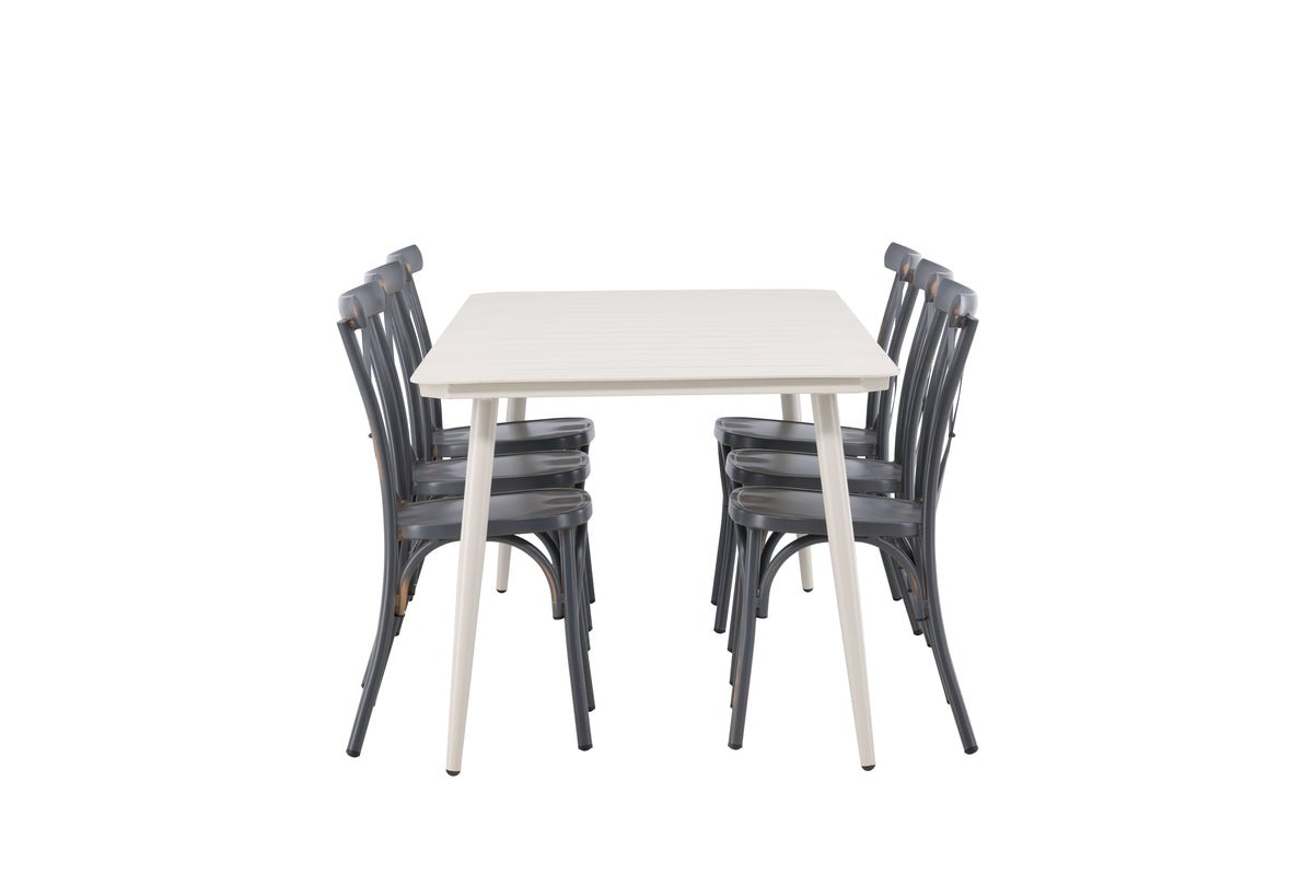 Garten Essgruppe Livious – 7-teiliges Gartenmöbel-Set für bis zu 6 Personen