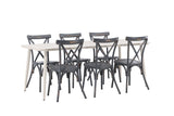 Garten Essgruppe Livious – 7-teiliges Gartenmöbel-Set für bis zu 6 Personen