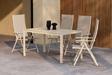 Garten Essgruppe Lorette – 5-teiliges Gartenmöbel-Set in Schwarz oder Beige