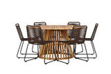 Garten Essgruppe Noris – 7-teiliges Gartenmöbel-Set mit Tisch aus Akazie