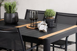 Garten Essgruppe Wylera – 5-teiliges Gartenmöbel-Set in Schwarz