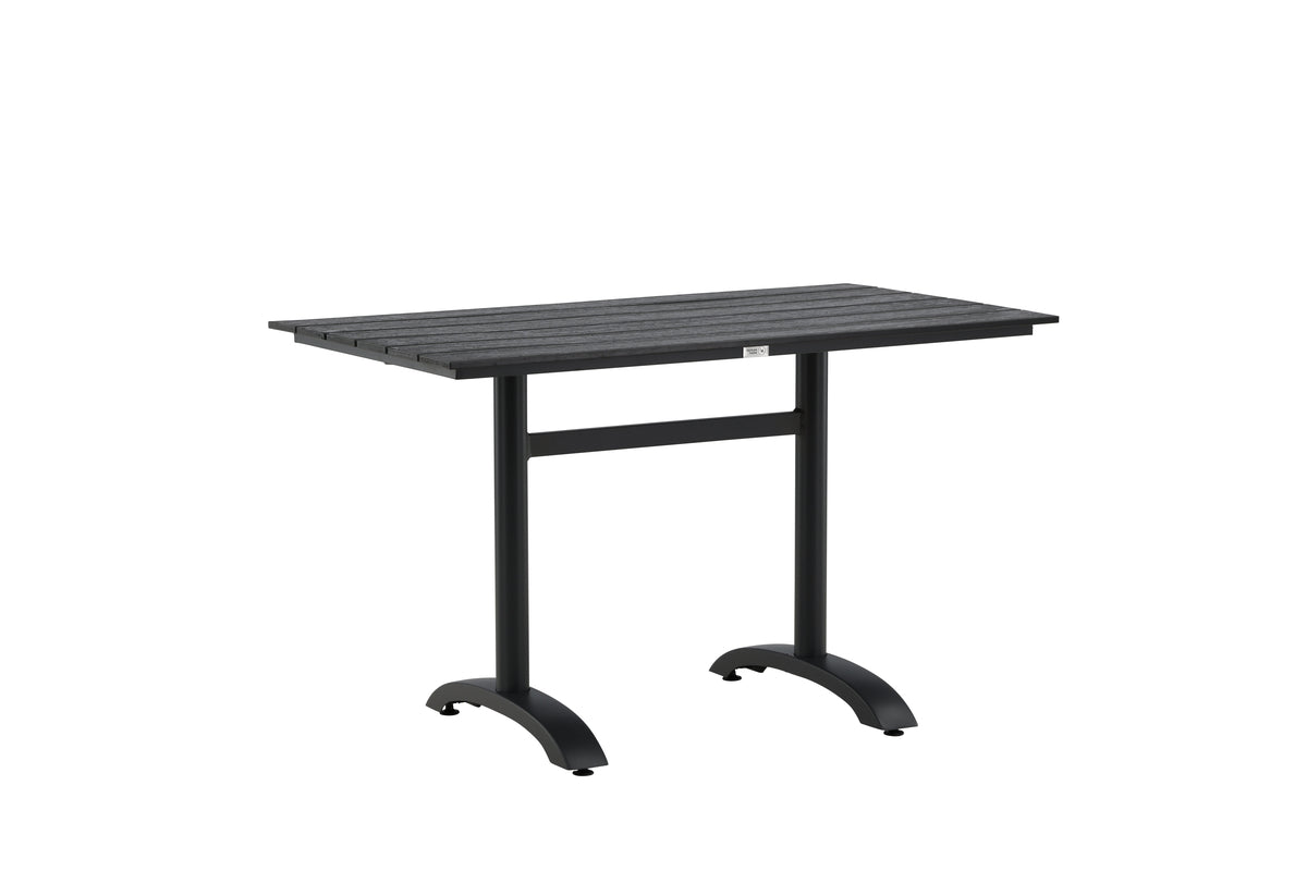 Garten Esstisch Salento - 120x90 cm in Schwarz mit einer Tischplatte aus Aintwood