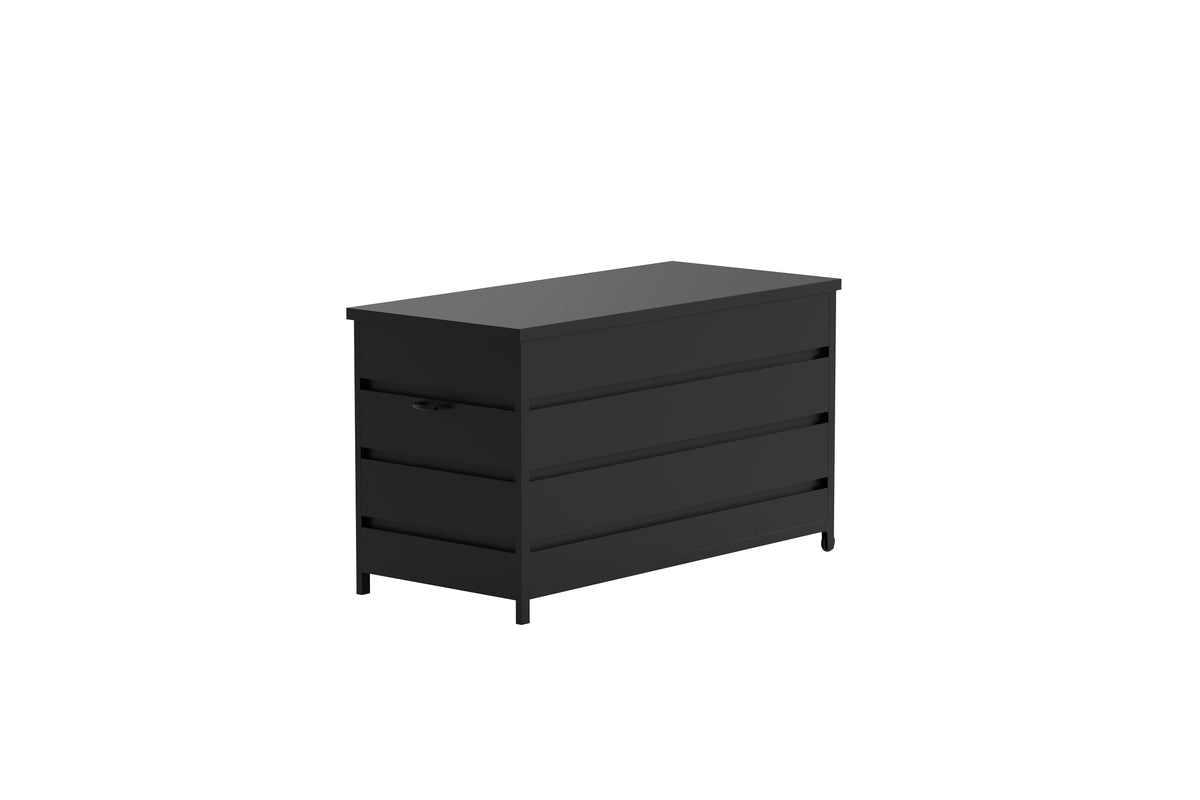 Garten Kissenbox Nessa - Aus schwarzem Aluminium