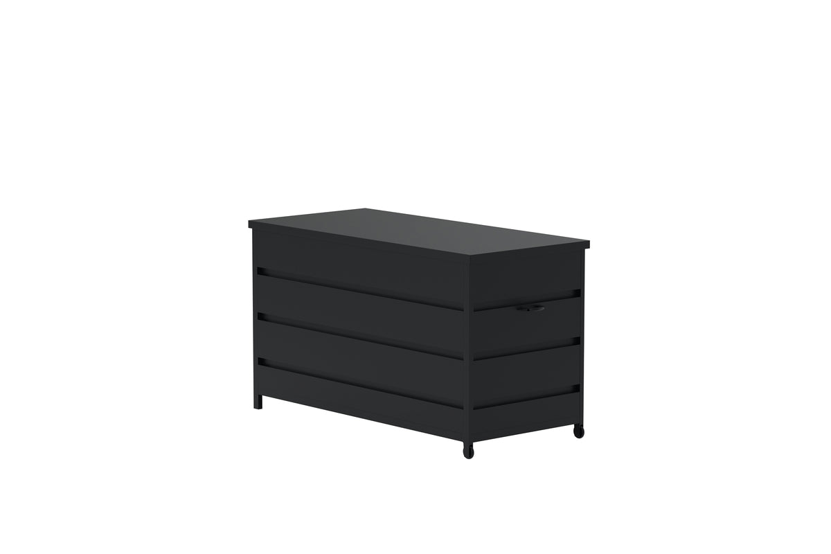 Garten Kissenbox Nessa - Aus schwarzem Aluminium