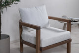 Garten-Loungesessel Erika - in Braun aus Akazie und Polyester