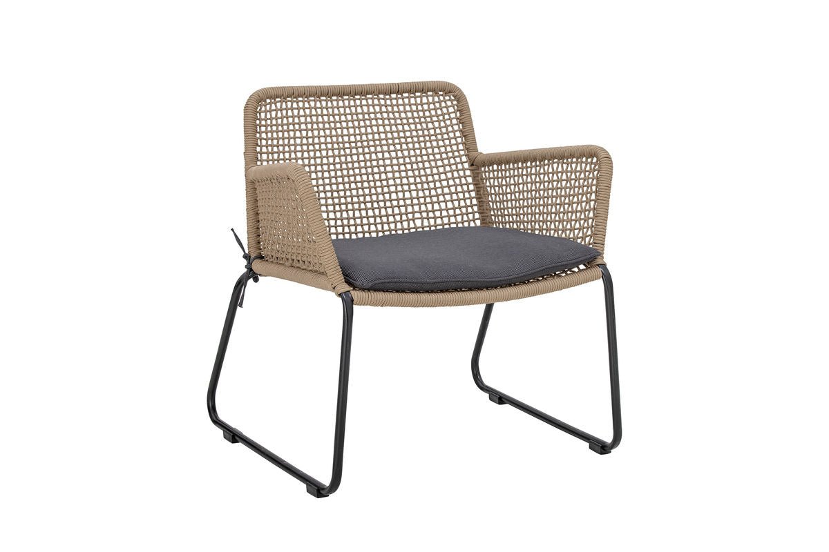 Garten Loungesessel Kairo – Metall mit handgeflochtenem Seil