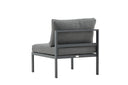 Garten Loungesessel Rika - Outdoor-Sessel mit Aluminium Gestell und zwei Kissen