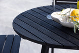 Garten Loungeset Cavina – 5-teiliges Set aus Akazienholz in Schwarz