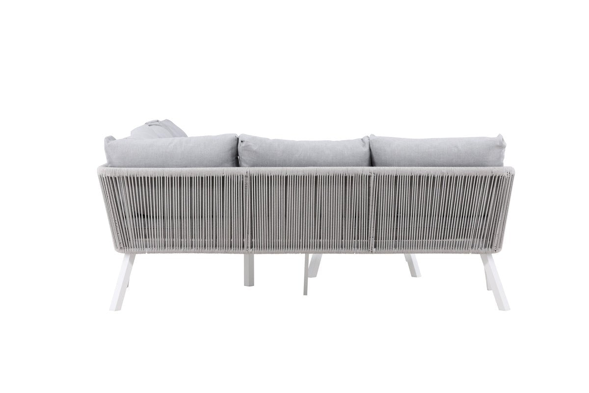 Garten Loungeset Lindsay - Wahlweise in Schwarz/Grau oder Weiß/Grau