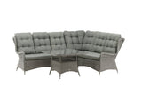 Garten Loungeset Samui – aus Aluminium & Polyrattan mit Glas-Couchtisch
