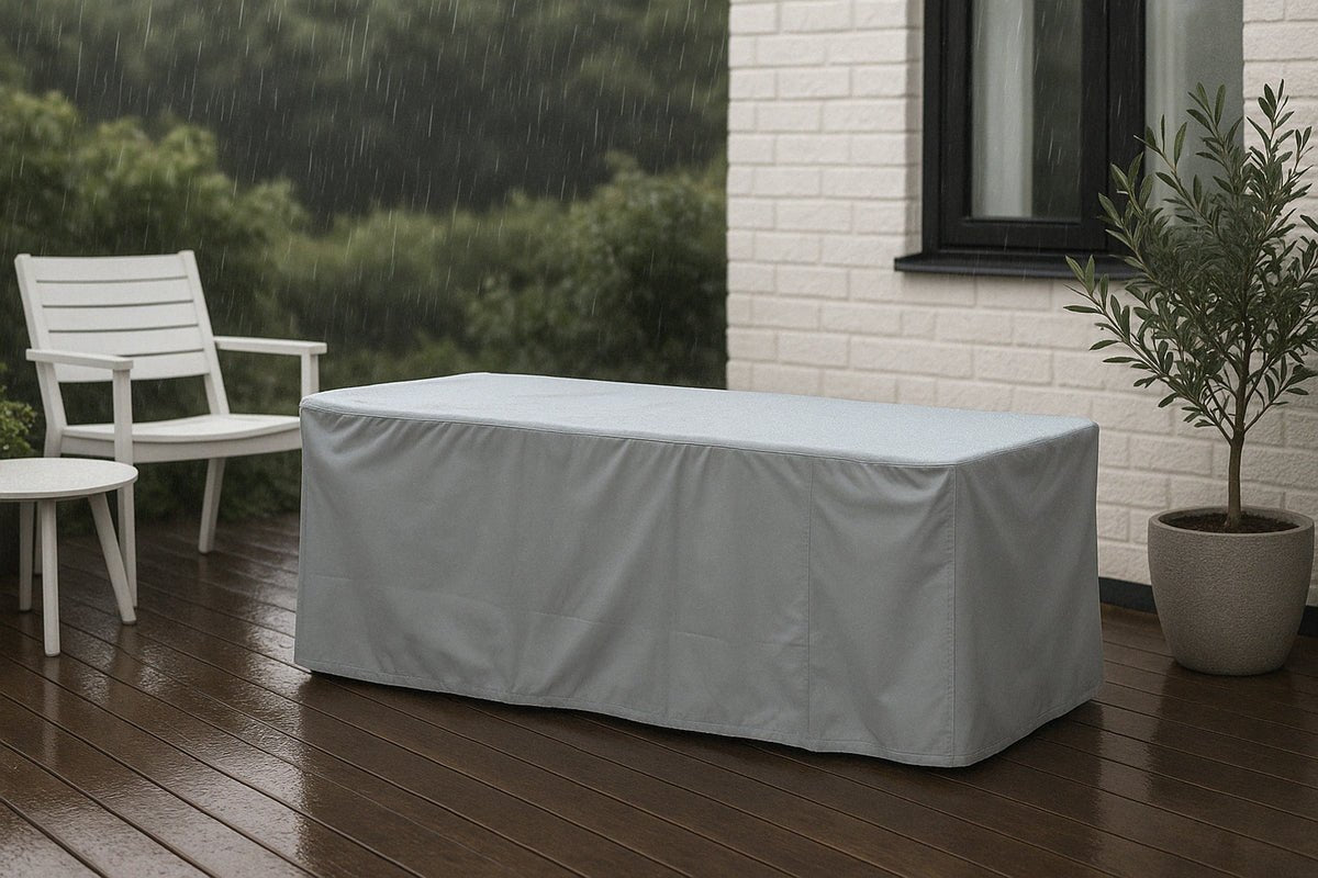 Garten Möbelabdeckung Azura - 180x50x60cm aus grauem Polyester