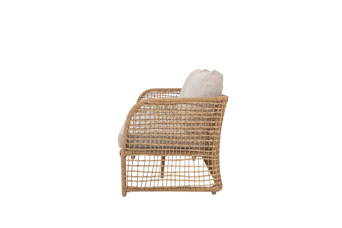 Garten-Sofa Bata – Polyrattan in Natur