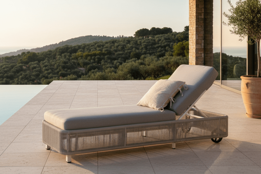 Garten Sonnenliege Mila - aus Polyester/Metall