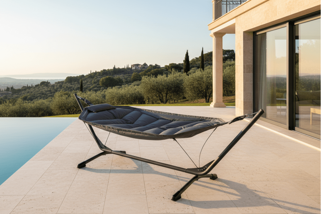 Hamac de jardin Sylva - pour jardin et terrasse en Noir