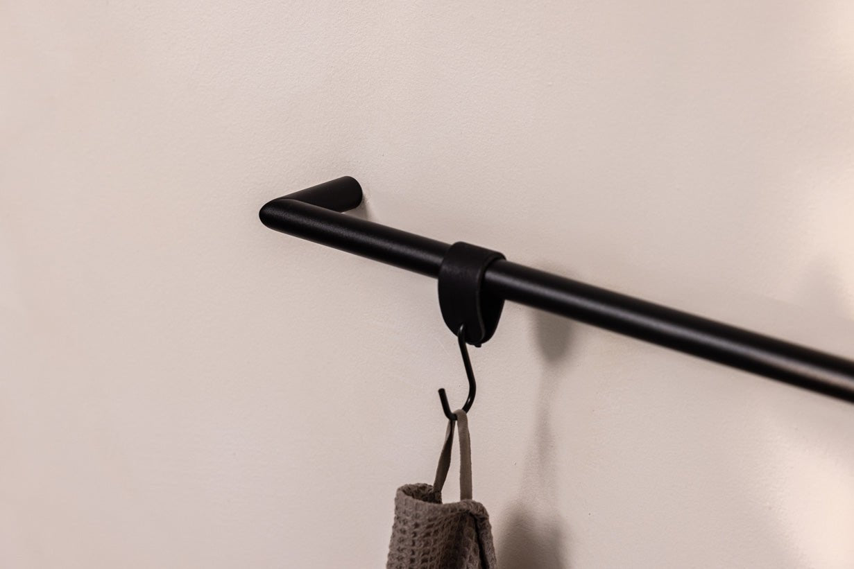 Handdoekhouder Vana – minimalistisch, rond of hoekig, drie breedtes