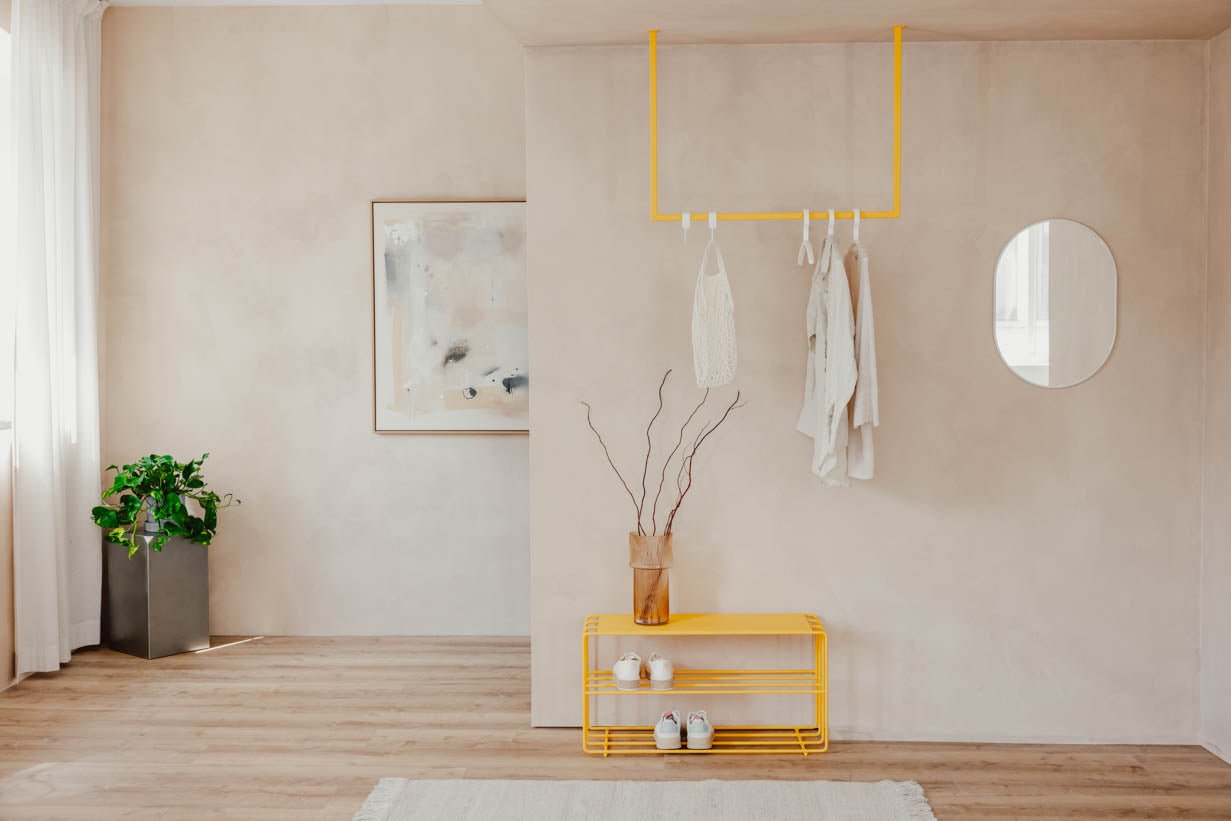 Garderobe/Kledingstang Rubi – Hangend ontwerp van staal