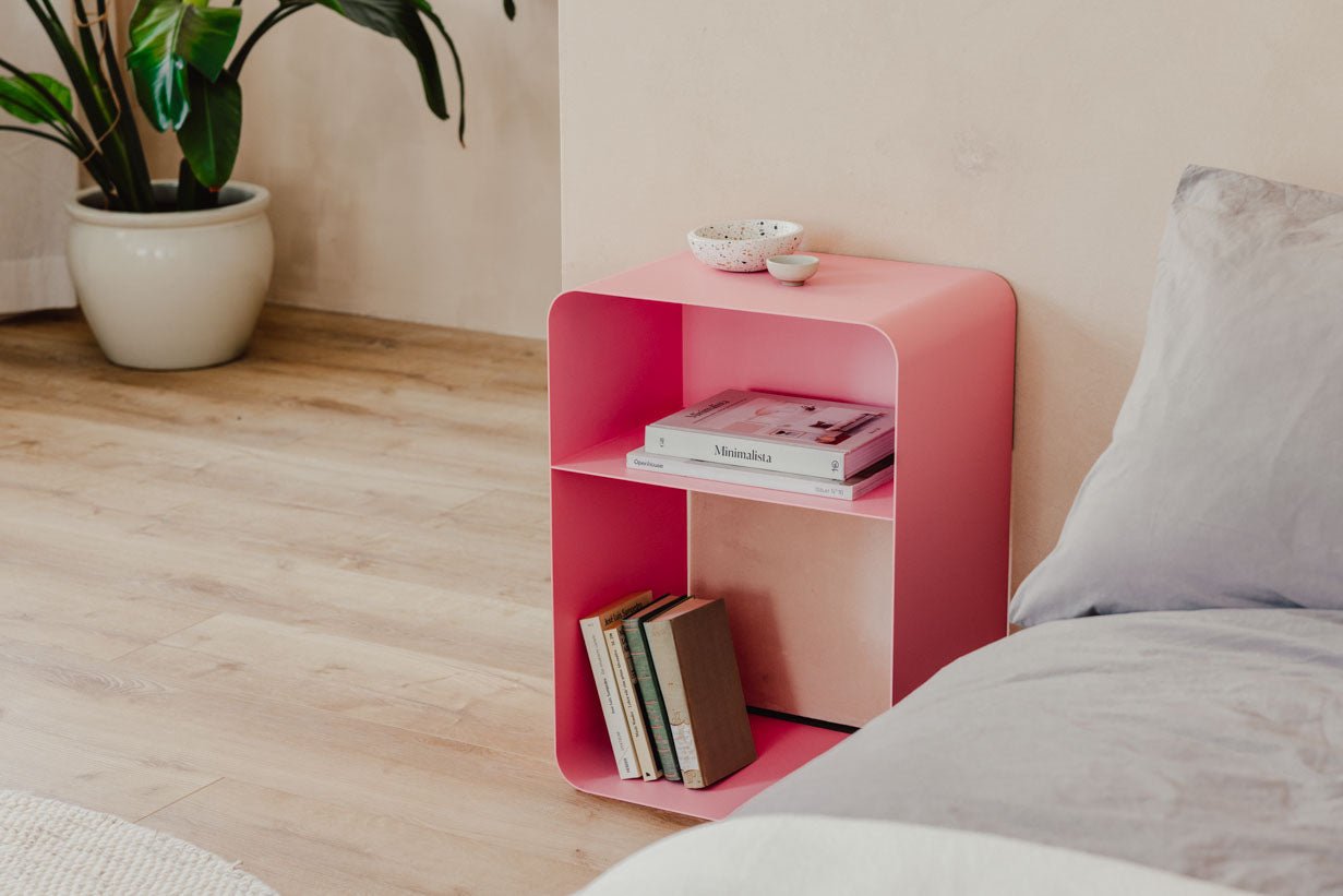 Table de chevet Damio – Design minimaliste en Métal thermolaqué