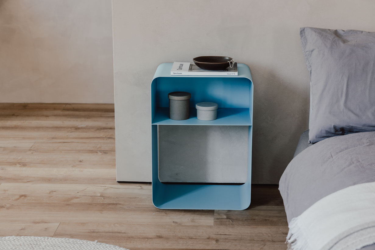 Table de chevet Damio – Design minimaliste en Métal thermolaqué