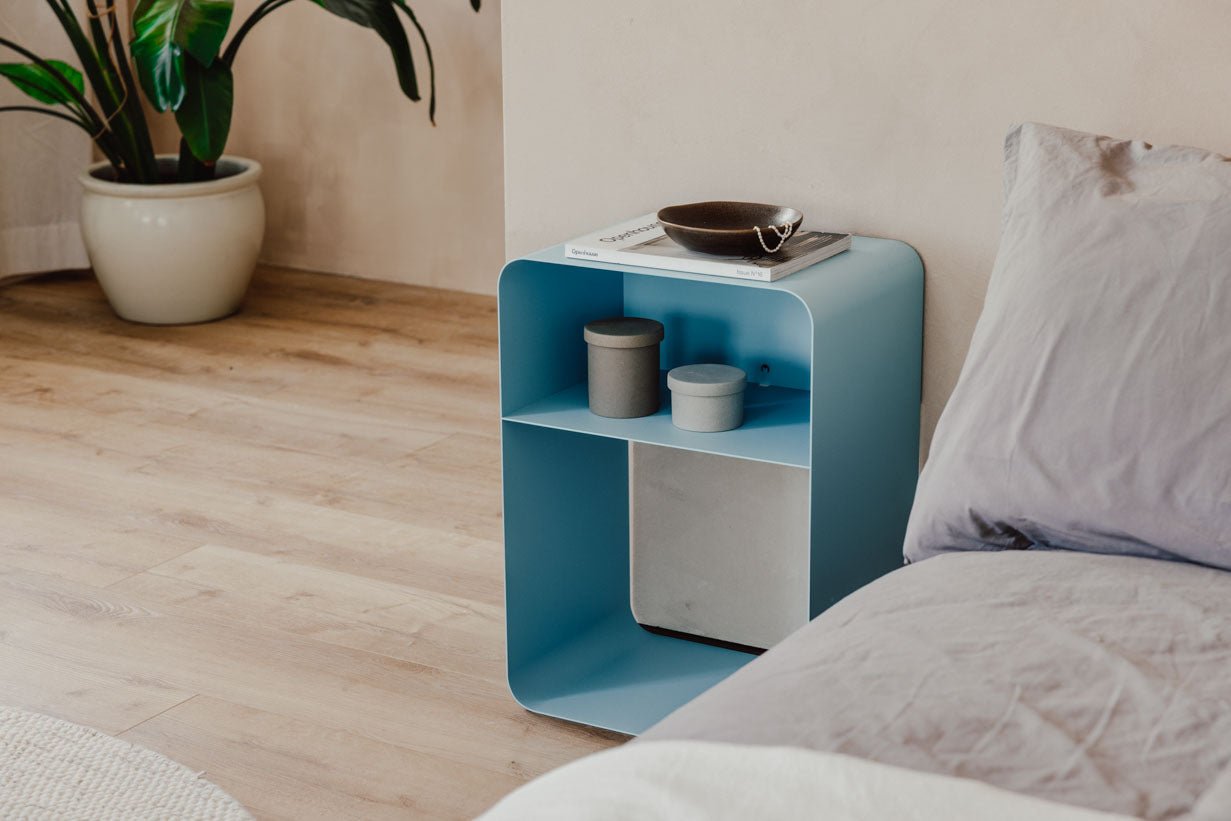 Table de chevet Damio – Design minimaliste en Métal thermolaqué