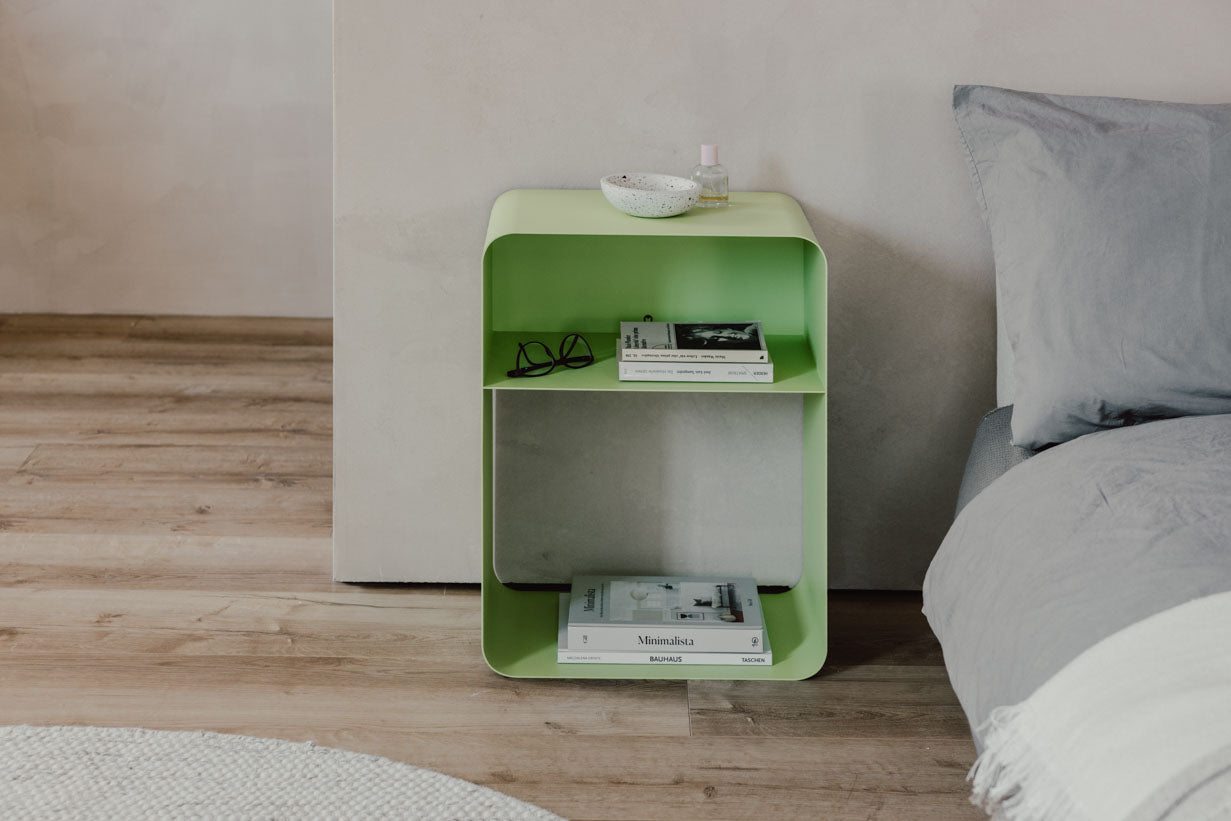 Table de chevet Damio – Design minimaliste en Métal thermolaqué