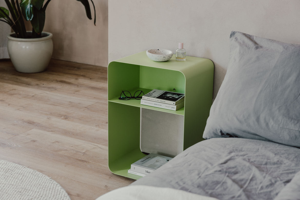 Table de chevet Damio – Design minimaliste en Métal thermolaqué