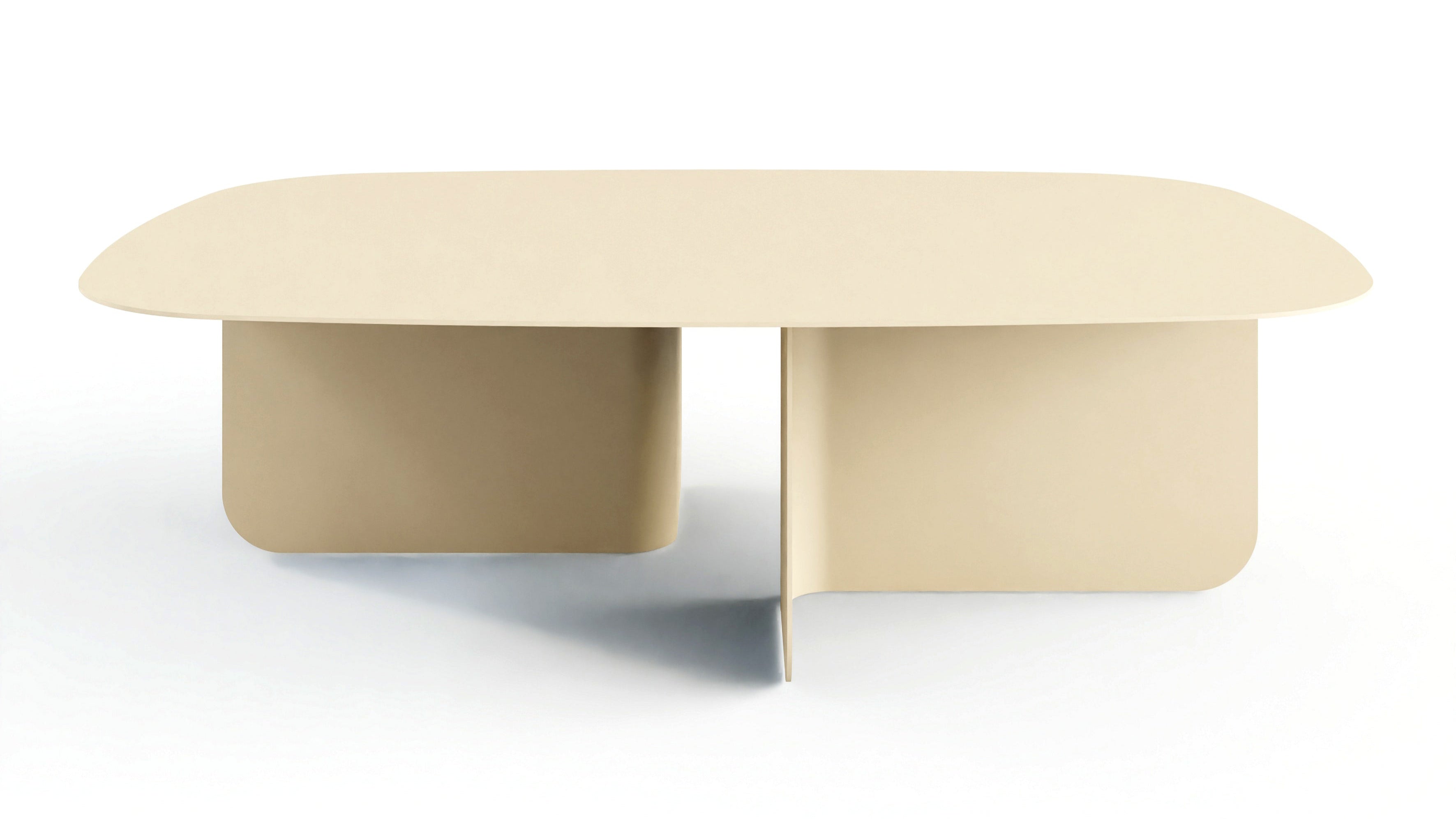 Table basse Livia – design Japandi en tôle thermolaquée