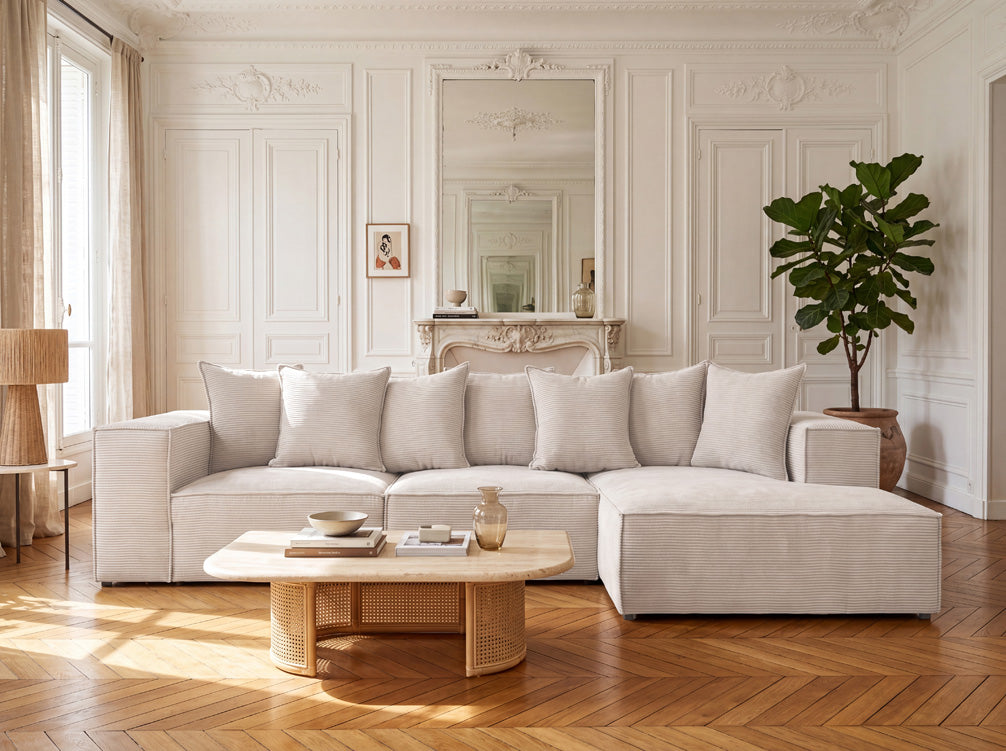 Designer Sofa Largo L in Cord