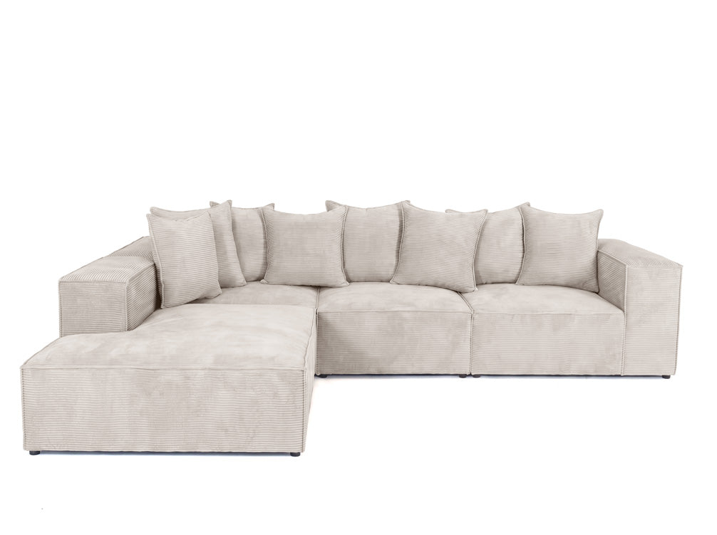 Designer Sofa Largo mit langer Ottomane in Cord