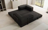 Lazy Spar-Set: 3-Sitzer + Hocker in Bouclé