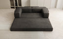Lazy Spar-Set: 3-Sitzer + Hocker in Samt