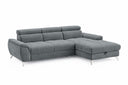 Designer Ecksofa Luno in Strukturstoff Grau