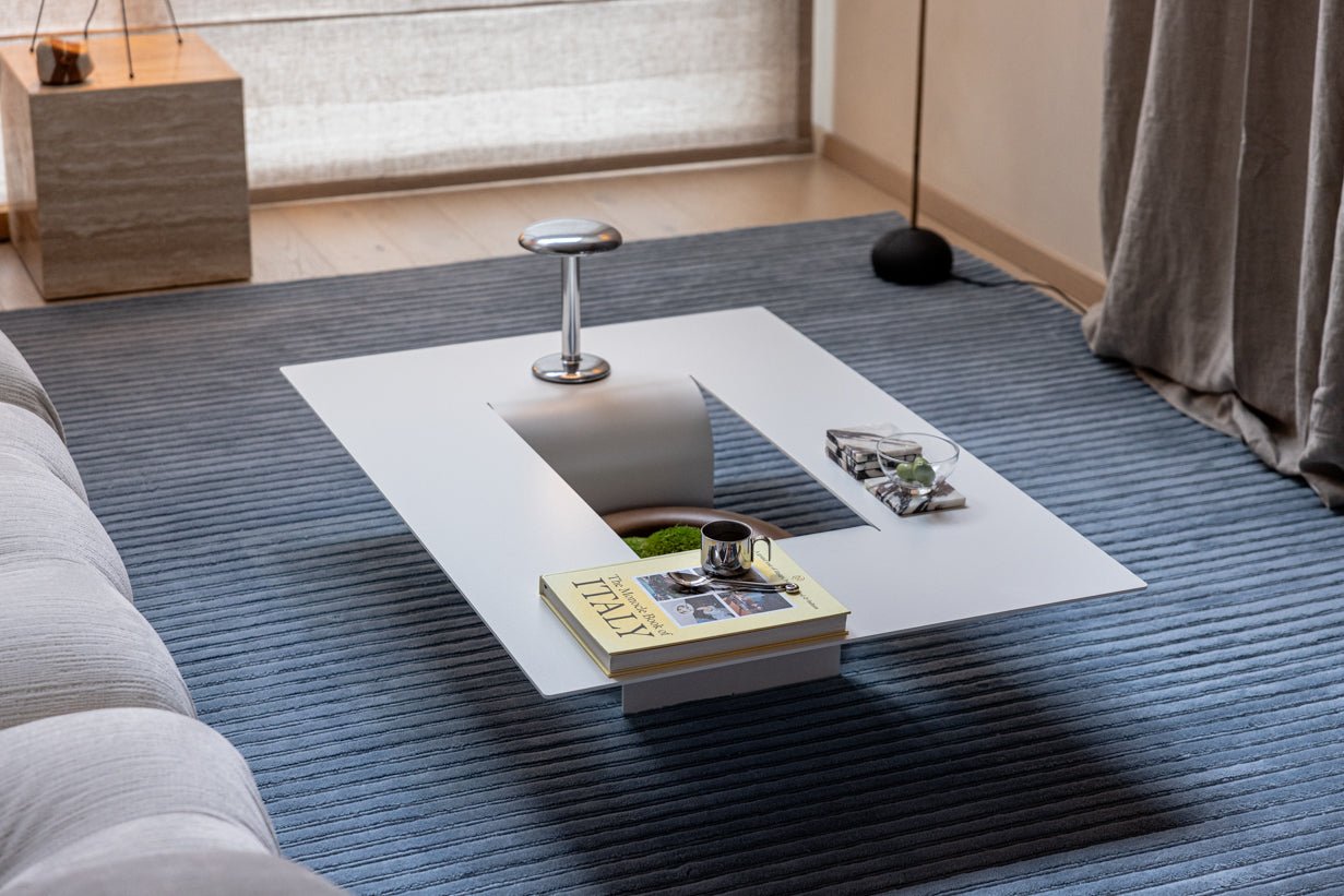 Salontafel Cut – Minimalistisch stalen ontwerp met creatieve opening