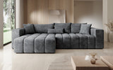 Momo Cord Hellgrau – Ecke links bei Draufsicht – Milieu (gespiegelt)