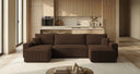 Designer Sofa Lunaro U Mini mit Schlaffunktion und Stauraum in Cord