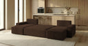 Designer Sofa Lunaro U Mini mit Schlaffunktion und Stauraum in Cord