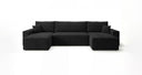 Designer Sofa Lunaro U Mini mit Schlaffunktion und Stauraum in Cord