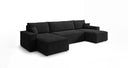 Designer Sofa Lunaro U Mini mit Schlaffunktion und Stauraum in Cord