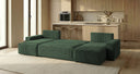 Designer Sofa Lunaro U Mini mit Schlaffunktion und Stauraum in Cord