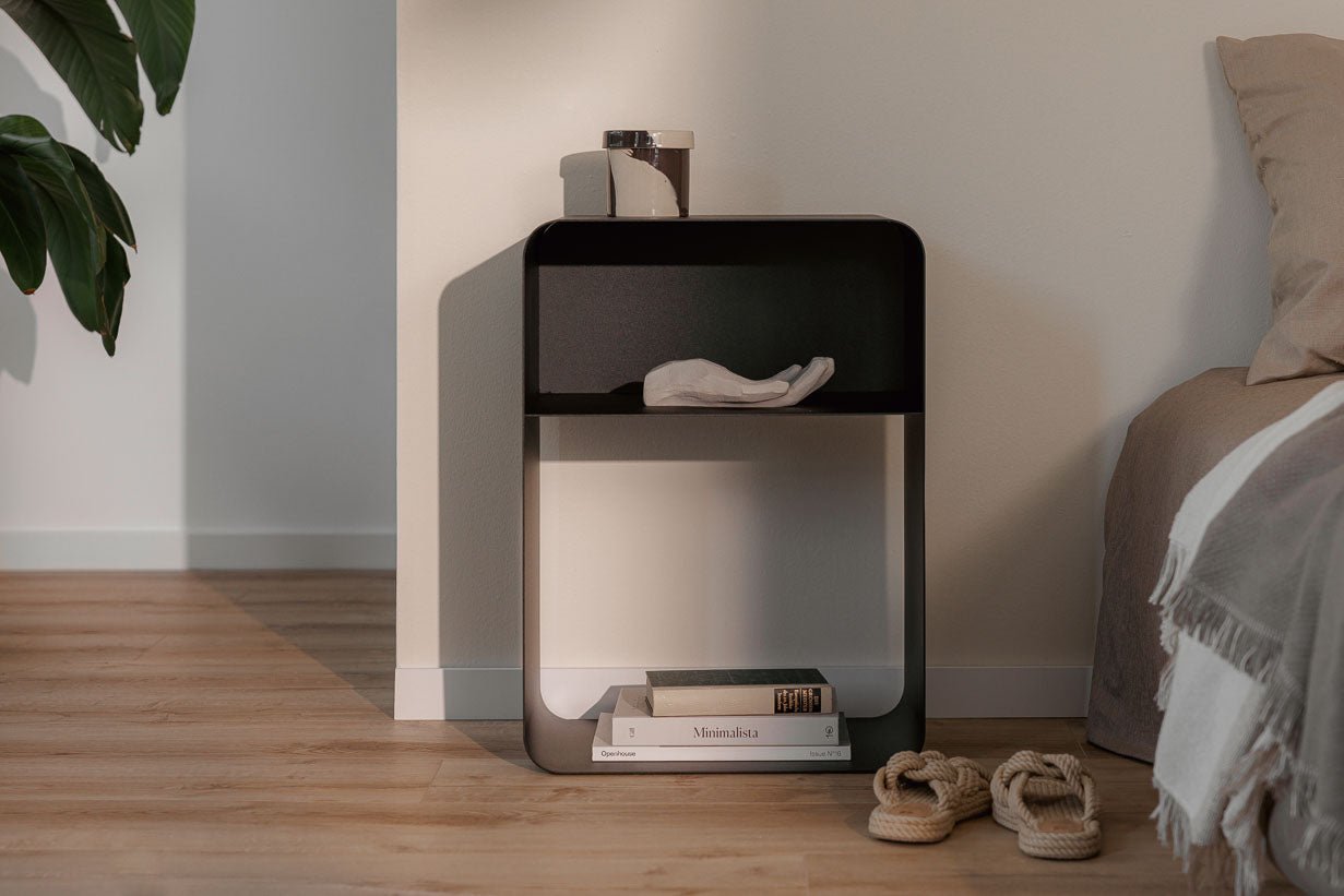 Table de chevet Damio – Design minimaliste en Métal thermolaqué