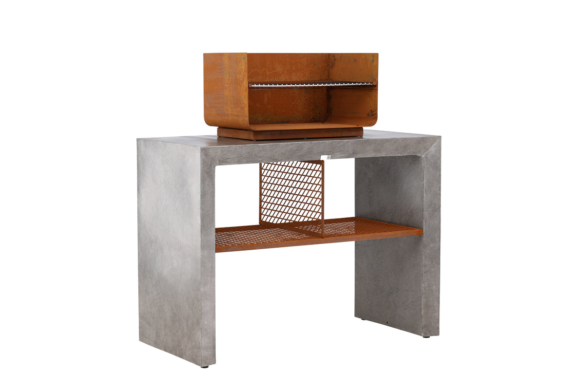 Outdoor Küche Sella - aus Aluminium in Hellgrau inklusive Grill